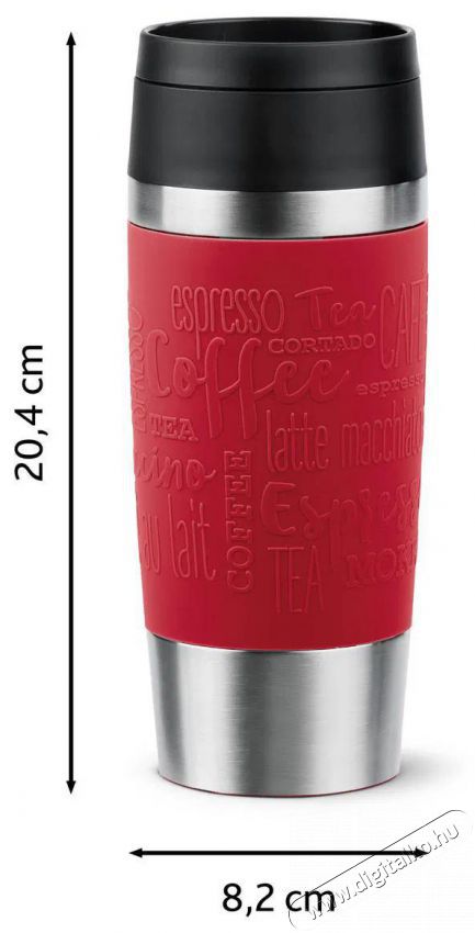Tefal N2020410 TRAVEL MUG termosz 0,36 l - piros Konyhai term&eacute;kek - Ed&eacute;ny - Termosz - 526363
