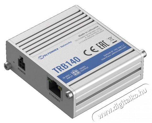 Teltonika TRB140 1xGbE LAN 1xminiSIM 4G/LTE CAT4 Gigabit ipari Ethernet IoT gateway Iroda &eacute;s sz&aacute;m&iacute;t&aacute;stechnika - Egy&eacute;b sz&aacute;m&iacute;t&aacute;stechnikai term&eacute;k - 437267