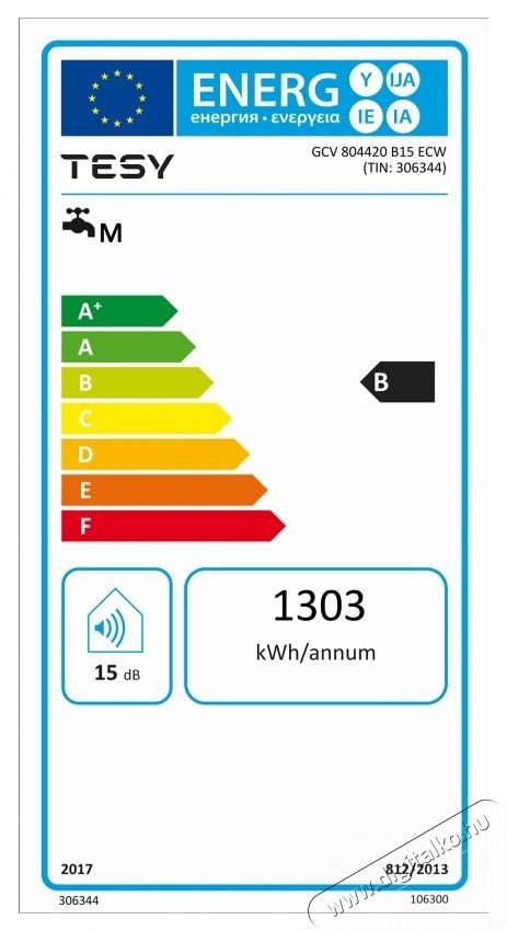 Tesy Elektromos bojler, 80L, Wi-Fi, B energiaoszt&aacute;ly, 2000W, 855x440 mm, feh&eacute;r H&aacute;ztart&aacute;s / Otthon / K&uuml;lt&eacute;r - V&iacute;zmeleg&iacute;tő / bojler / t&aacute;rol&oacute; - V&iacute;zmeleg&iacute;tő - 537495
