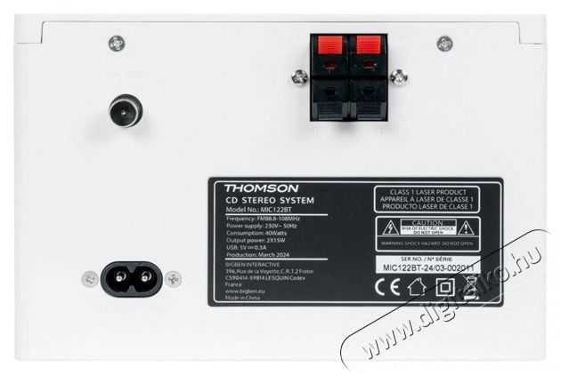 THOMSON MIC121BT Mikro Hifi Rendszer Audio-Video / Hifi / Multim&eacute;dia - Hifi - Sztere&oacute; - Mikro-, mini hifi rendszer - 507077