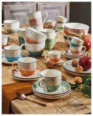 Tognana IRIS SIENNA te&aacute;scs&eacute;szek&eacute;szlet cs&eacute;szealjakkal, 6 db, 200 ml Konyhai term&eacute;kek - K&aacute;v&eacute;főző / k&aacute;v&eacute;&ouml;rlő / kieg&eacute;sz&iacute;tő - K&aacute;v&eacute;s poh&aacute;r / cs&eacute;sze - 503839
