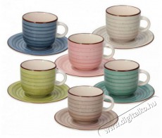 Tognana URBAN PASTEL te&aacute;scs&eacute;szek&eacute;szlet cs&eacute;szealjjal, t&ouml;bbsz&iacute;nű, 6 db, 220 ml Konyhai term&eacute;kek - K&aacute;v&eacute;főző / k&aacute;v&eacute;&ouml;rlő / kieg&eacute;sz&iacute;tő - K&aacute;v&eacute;s poh&aacute;r / cs&eacute;sze - 505006