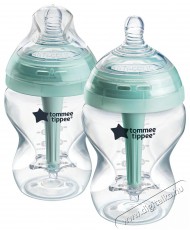 Tommee Tippee Anti-Colic &ouml;nsteriliz&aacute;l&oacute; etetőcumi + k&ouml;zepes foly&aacute;s&uacute; cumi, 0h&oacute;+, 260ml, 2 db Sz&eacute;ps&eacute;g&aacute;pol&aacute;s / Eg&eacute;szs&eacute;g - Baba mama term&eacute;k - Cumis&uuml;veg / cumi / etet&eacute;s kieg&eacute;sz&iacute;tő - 520142