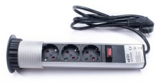 Too PPS-300-3S Ezüst asztalba süllyeszthető elosztó Háztartás / Otthon / Kültér - Világítás / elektromosság - Hálózati elosztó / hosszabbító / adapter - 387327