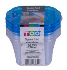 Too KT-076 3db-os 280ml-es n&eacute;gyzet alak&uacute; &eacute;telt&aacute;rol&oacute; doboz szett Konyhai term&eacute;kek - Ed&eacute;ny - &Eacute;telt&aacute;rol&oacute; - 508844