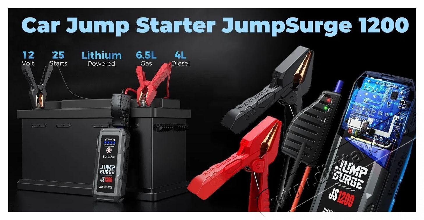 TOPDON Car Jump Starter JumpSurge 1200 ind&iacute;t&aacute;sr&aacute;seg&iacute;tő-powerbank Aut&oacute;hifi / Aut&oacute; felszerel&eacute;s - Aut&oacute;s / aut&oacute;hifi kieg&eacute;sz&iacute;tő - Aut&oacute; akkumul&aacute;tor t&ouml;ltő - 532352