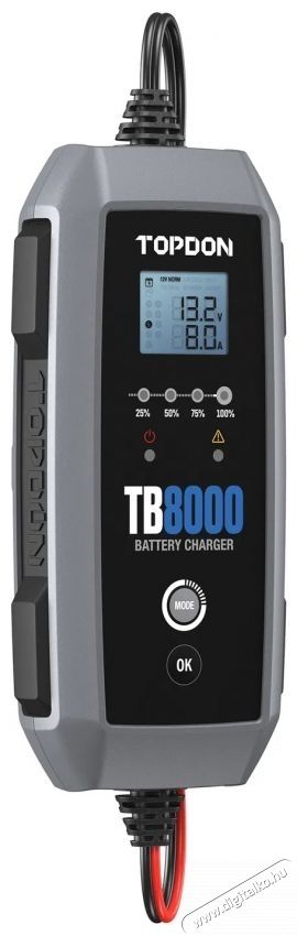 TOPDON TB8000 aut&oacute; akkuml&aacute;tor t&ouml;ltő Aut&oacute;hifi / Aut&oacute; felszerel&eacute;s - Aut&oacute;s / aut&oacute;hifi kieg&eacute;sz&iacute;tő - Aut&oacute; akkumul&aacute;tor t&ouml;ltő - 532348