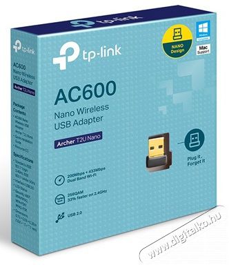 TP-LINK Archer T2U Nano AC600 Dual-Band Vezet&eacute;k n&eacute;lk&uuml;li USB adapter Iroda &eacute;s sz&aacute;m&iacute;t&aacute;stechnika - H&aacute;l&oacute;zat - Vezet&eacute;k n&eacute;lk&uuml;li adapter - 368525