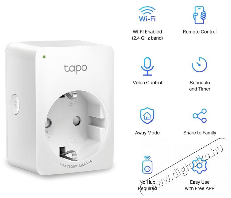 TP-LINK TAPOP1001PACK OKOS WIFI DUGALJ H&aacute;ztart&aacute;s / Otthon / K&uuml;lt&eacute;r - Okos otthon - Okos konnektor - 367013