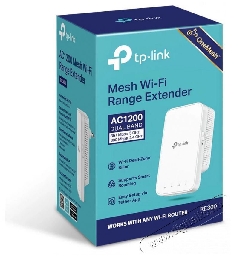 TP-LINK RE300 vezet&eacute;k n&eacute;lk&uuml;li extender Iroda &eacute;s sz&aacute;m&iacute;t&aacute;stechnika - H&aacute;l&oacute;zat - Lefedetts&eacute;gn&ouml;velő / jeltov&aacute;bb&iacute;t&oacute; - 379240