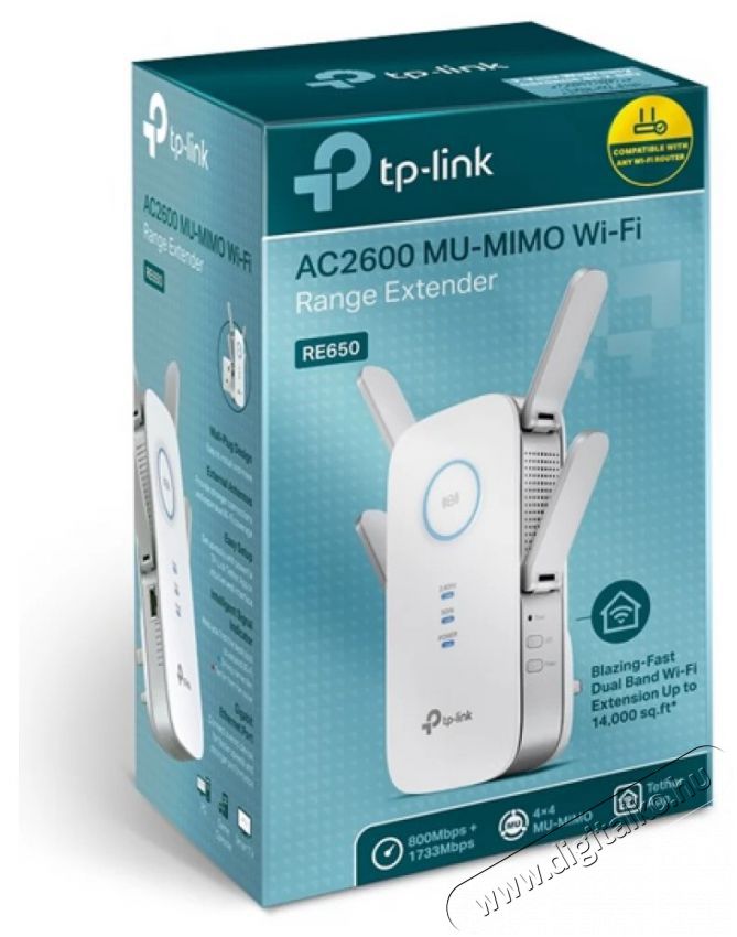 TP-LINK RE650 AC2600 Dual-Band MU-MIMO Vezet&eacute;k n&eacute;lk&uuml;li Range Extender Iroda &eacute;s sz&aacute;m&iacute;t&aacute;stechnika - H&aacute;l&oacute;zat - Lefedetts&eacute;gn&ouml;velő / jeltov&aacute;bb&iacute;t&oacute; - 379941