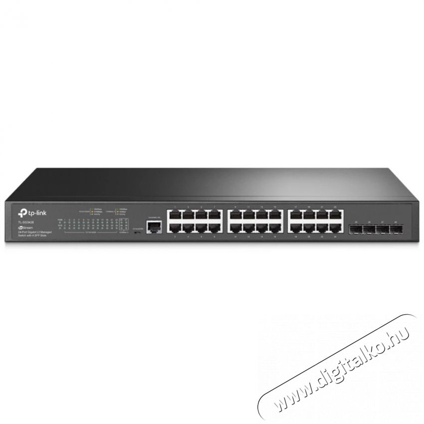 TP-LINK TL-SG3428 JetStream 24xGbE LAN 4xGbE SFP port L2+ menedzselhető switch Iroda &eacute;s sz&aacute;m&iacute;t&aacute;stechnika - H&aacute;l&oacute;zat - Switch - 387840