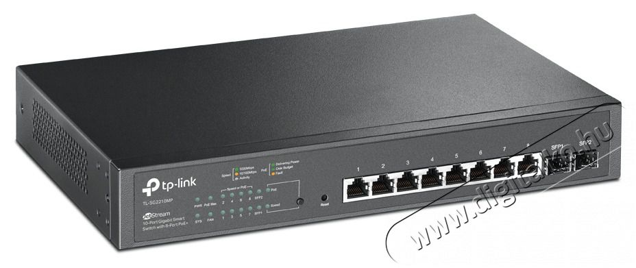TP-LINK TL-SG2210MP JetStream 8xGbE PoE+ LAN 2xGbE SFP port smart menedzselhető PoE+ switch Iroda &eacute;s sz&aacute;m&iacute;t&aacute;stechnika - H&aacute;l&oacute;zat - Switch - 420979