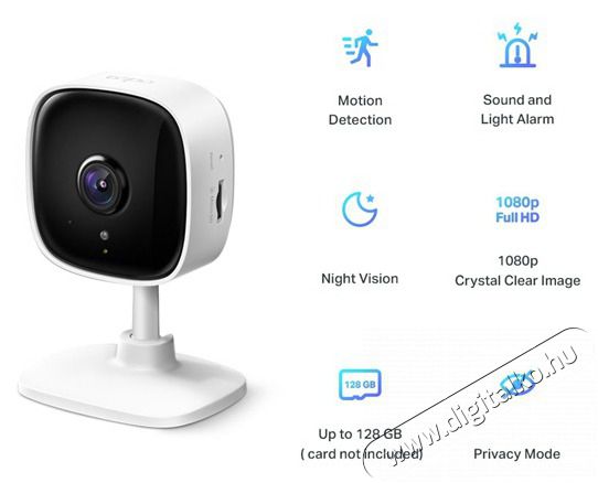 TP-LINK Tapo C110 Otthoni biztons&aacute;gi 3MP Wi-Fi kamera H&aacute;ztart&aacute;s / Otthon / K&uuml;lt&eacute;r - Biztons&aacute;gtechnika - Biztons&aacute;gi kamera - 437490