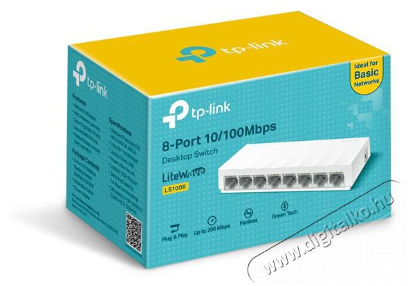 TP-LINK LS1008 8x10/100 FE LAN port nem menedzselhető asztali switch Iroda &eacute;s sz&aacute;m&iacute;t&aacute;stechnika - H&aacute;l&oacute;zat - Switch - 478117