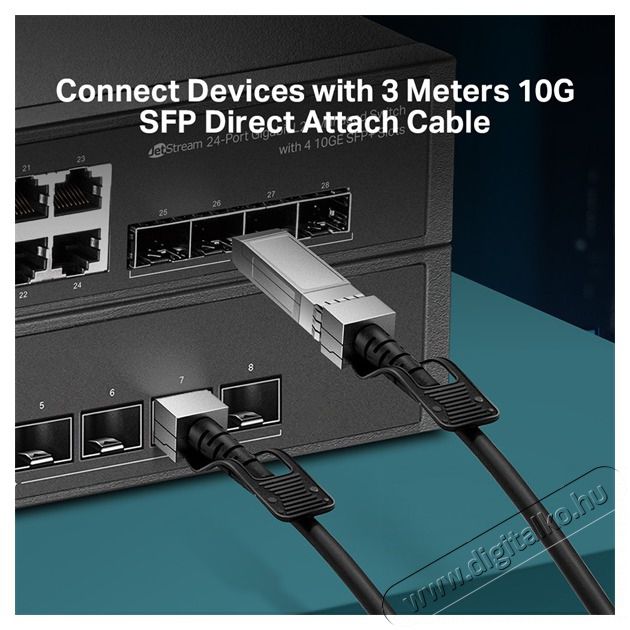 TP-LINK TL-SM5220-3M 3 m&eacute;ter 10G SFP+ Direct Attach K&aacute;bel Iroda &eacute;s sz&aacute;m&iacute;t&aacute;stechnika - H&aacute;l&oacute;zat - H&aacute;l&oacute;zati kieg&eacute;sz&iacute;tő - 478122