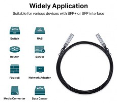 TP-LINK TL-SM5220-3M 3 m&eacute;ter 10G SFP+ Direct Attach K&aacute;bel Iroda &eacute;s sz&aacute;m&iacute;t&aacute;stechnika - H&aacute;l&oacute;zat - H&aacute;l&oacute;zati kieg&eacute;sz&iacute;tő - 478122