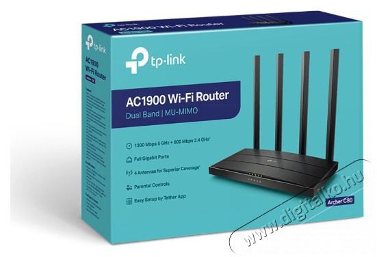 TP-LINK Archer C80 Router Iroda &eacute;s sz&aacute;m&iacute;t&aacute;stechnika - H&aacute;l&oacute;zat - Router - 367019