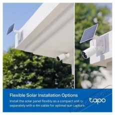 TP-LINK Tapo A201 napelem panel, 2.5W, IP65, 3.8m k&aacute;bel H&aacute;ztart&aacute;s / Otthon / K&uuml;lt&eacute;r - Okos otthon - Kieg&eacute;sz&iacute;tő - 531315