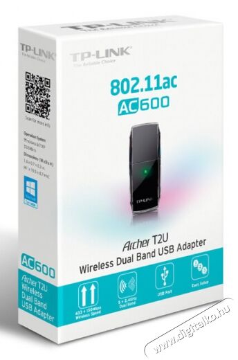 TP-LINK Archer T2U AC600 Dual-Band WiFi adapter USB Mem&oacute;ria k&aacute;rtya / Pendrive - Adapter - 319583