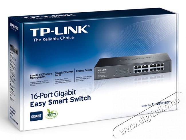 TP-LINK TL-SG1016DE 16port 10/100/1000Mbps LAN SMART menedzselhető asztali Switch Iroda &eacute;s sz&aacute;m&iacute;t&aacute;stechnika - H&aacute;l&oacute;zat - Switch - 313240