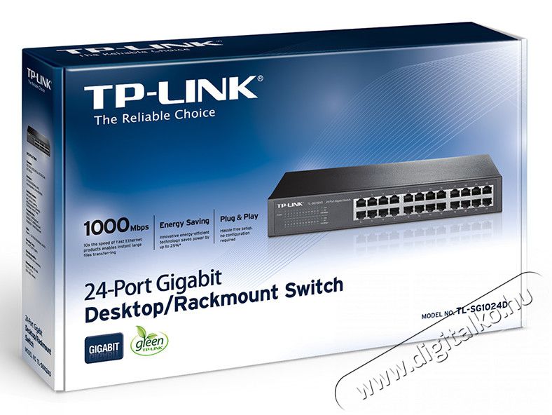 TP-LINK TL-SG1024D 24port 10/100/1000Mbps LAN nem menedzselhető asztali Switch Iroda &eacute;s sz&aacute;m&iacute;t&aacute;stechnika - H&aacute;l&oacute;zat - Switch - 313242