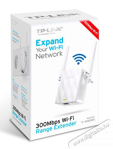 TP-LINK TL-WA855RE 300 Mbps Wi-Fi Lefedetts&eacute;gn&ouml;velő Iroda &eacute;s sz&aacute;m&iacute;t&aacute;stechnika - H&aacute;l&oacute;zat - Lefedetts&eacute;gn&ouml;velő / jeltov&aacute;bb&iacute;t&oacute; - 318510