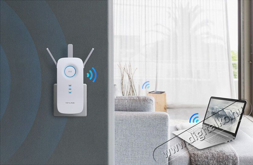 TP-LINK RE450 AC1750 Dual Band Vezet&eacute;k n&eacute;lk&uuml;li Range Extender Iroda &eacute;s sz&aacute;m&iacute;t&aacute;stechnika - H&aacute;l&oacute;zat - Lefedetts&eacute;gn&ouml;velő / jeltov&aacute;bb&iacute;t&oacute; - 313193