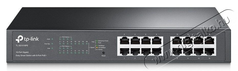 TP-LINK TL-SG1016PE 16 portos gigabites Easy Smart PoE Switch 8 PoE+ csatlakoz&aacute;ssal Iroda &eacute;s sz&aacute;m&iacute;t&aacute;stechnika - H&aacute;l&oacute;zat - Switch - 333536
