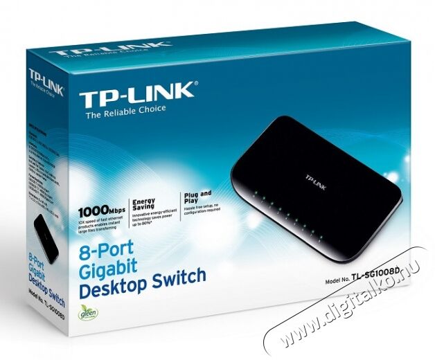 TP-LINK TL-SG1008D 8port 10/100/1000Mbps LAN nem menedzselhető asztali Switch Iroda &eacute;s sz&aacute;m&iacute;t&aacute;stechnika - H&aacute;l&oacute;zat - Switch - 313235