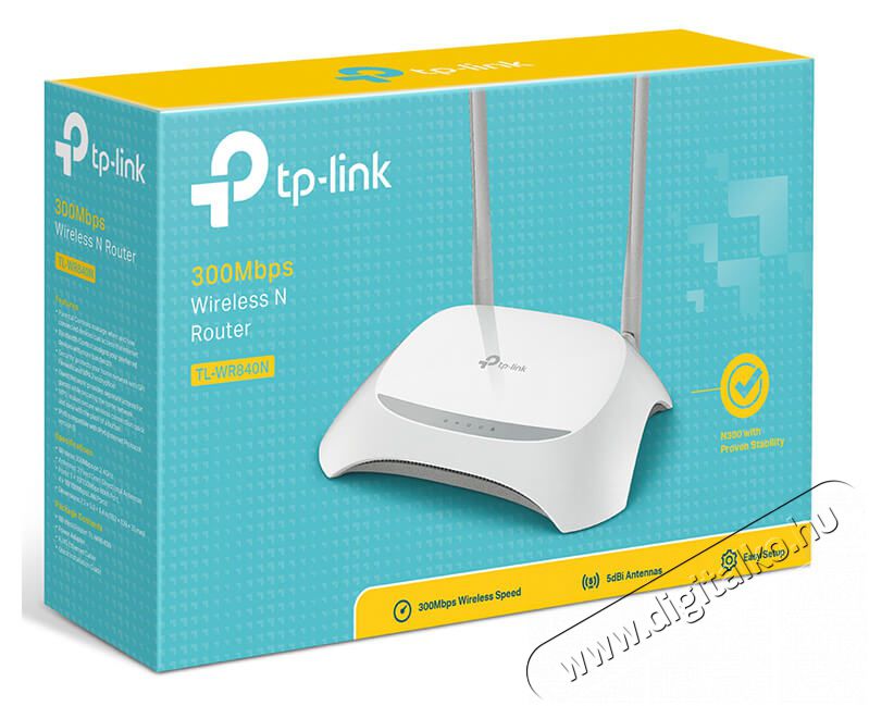 TP-LINK TL-WR840N 300 Mb/s vezet&eacute;k n&eacute;lk&uuml;li N-es Router Iroda &eacute;s sz&aacute;m&iacute;t&aacute;stechnika - H&aacute;l&oacute;zat - Router - 319127