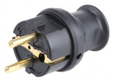 Tracon TICS-012G 2P+F Gumi csatlakoz&oacute; dug&oacute;, v&eacute;dő&eacute;rintkezővel Mobil / Kommunik&aacute;ci&oacute; / Smart - Mobiltelefon kieg&eacute;sz&iacute;tő / tok - K&aacute;bel / &aacute;talak&iacute;t&oacute; - 413059