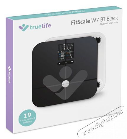 TRUELIFE FitScale W7 BT Black Bluetooth okosm&eacute;rleg Sz&eacute;ps&eacute;g&aacute;pol&aacute;s / Eg&eacute;szs&eacute;g - M&eacute;rleg - Szem&eacute;ly m&eacute;rleg - 480224