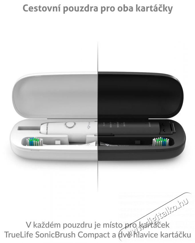TRUELIFE SonicBrush Compact Duo Elektromos fogkefe Sz&eacute;ps&eacute;g&aacute;pol&aacute;s / Eg&eacute;szs&eacute;g - Sz&aacute;j / fog &aacute;pol&aacute;s - Elektromos fogkefe - 526506