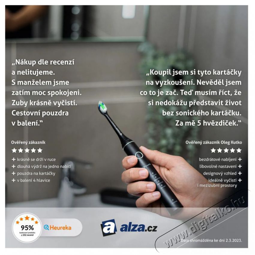 TRUELIFE SonicBrush Compact Duo Elektromos fogkefe Sz&eacute;ps&eacute;g&aacute;pol&aacute;s / Eg&eacute;szs&eacute;g - Sz&aacute;j / fog &aacute;pol&aacute;s - Elektromos fogkefe - 526506