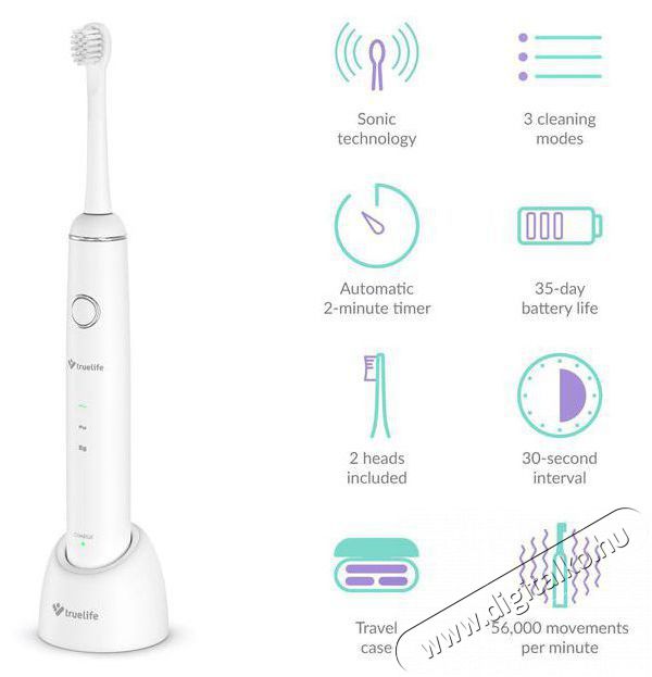 TRUELIFE SonicBrush Junior J100 Elektromos fogkefe Sz&eacute;ps&eacute;g&aacute;pol&aacute;s / Eg&eacute;szs&eacute;g - Sz&aacute;j / fog &aacute;pol&aacute;s - Elektromos fogkefe - 526511