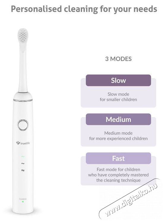 TRUELIFE SonicBrush Junior J100 Elektromos fogkefe Sz&eacute;ps&eacute;g&aacute;pol&aacute;s / Eg&eacute;szs&eacute;g - Sz&aacute;j / fog &aacute;pol&aacute;s - Elektromos fogkefe - 526511