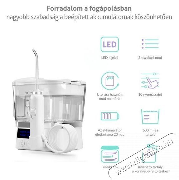 TRUELIFE AquaFloss Station F300 White Elektromos sz&aacute;jzuhany Sz&eacute;ps&eacute;g&aacute;pol&aacute;s / Eg&eacute;szs&eacute;g - Sz&aacute;j / fog &aacute;pol&aacute;s - Sz&aacute;jzuhany - 540552
