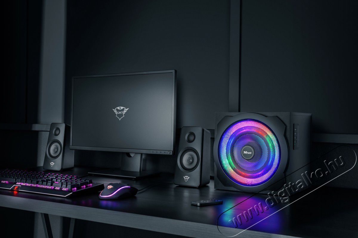Trust Gaming GXT 629 Tytan 2.1 RGB hangsug&aacute;rz&oacute; szett - 22944 Audio-Video / Hifi / Multim&eacute;dia - Hangfal - Hangfalszett - Hangfalszett - 344621