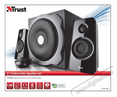 Trust Tytan 2.1 hangsz&oacute;r&oacute; (19019) - fekete Iroda &eacute;s sz&aacute;m&iacute;t&aacute;stechnika - PC hangsz&oacute;r&oacute; / hangfal - 317006