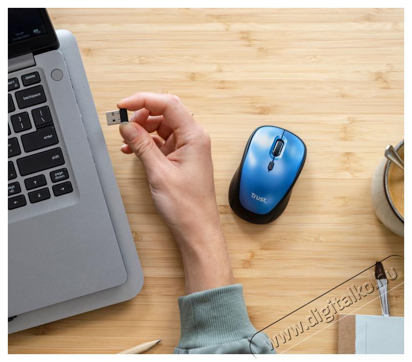 Trust YVI+ WIRELESS MOUSE ECO BLUE - 24551 Iroda &eacute;s sz&aacute;m&iacute;t&aacute;stechnika - Eg&eacute;r - Vezet&eacute;k n&eacute;lk&uuml;li eg&eacute;r - 410318