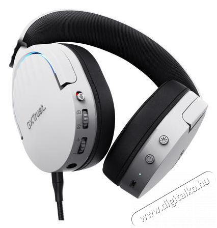 Trust GXT491W FAYZO, feh&eacute;r Audio-Video / Hifi / Multim&eacute;dia - F&uuml;l &eacute;s Fejhallgat&oacute;k - Fejhallgat&oacute; mikrofonnal / headset - 510310