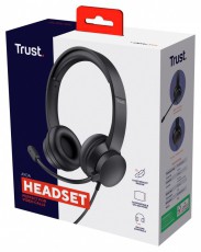 Trust Ayda PC vezet&eacute;kes fekete headset Audio-Video / Hifi / Multim&eacute;dia - F&uuml;l &eacute;s Fejhallgat&oacute;k - Fejhallgat&oacute; mikrofonnal / headset - 514853