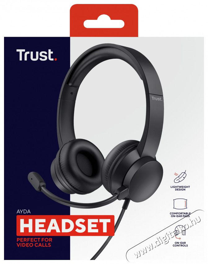 Trust Ayda PC vezet&eacute;kes fekete headset Audio-Video / Hifi / Multim&eacute;dia - F&uuml;l &eacute;s Fejhallgat&oacute;k - Fejhallgat&oacute; mikrofonnal / headset - 514853