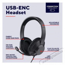 Trust AYDA MAX USB-ENC Audio-Video / Hifi / Multim&eacute;dia - F&uuml;l &eacute;s Fejhallgat&oacute;k - Fejhallgat&oacute; mikrofonnal / headset - 519238