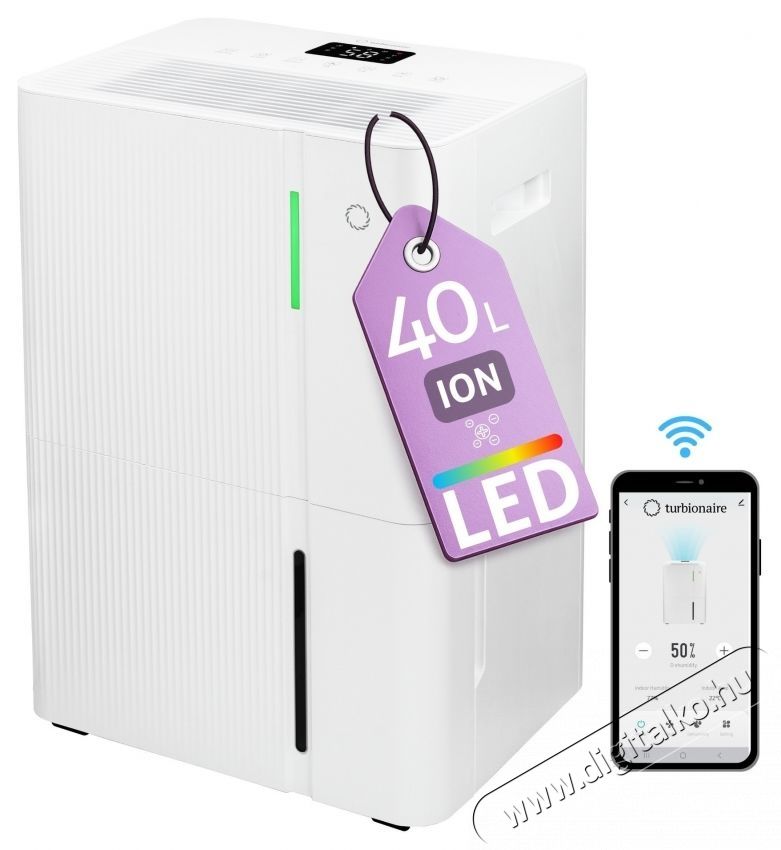 Turbionaire LEVI 40 WIFI ION p&aacute;ramentes&iacute;tő Sz&eacute;ps&eacute;g&aacute;pol&aacute;s / Eg&eacute;szs&eacute;g - L&eacute;gtiszt&iacute;t&oacute; / p&aacute;r&aacute;s&iacute;t&oacute; / p&aacute;r&aacute;tlan&iacute;t&oacute; - P&aacute;ramentes&iacute;tő - 537524