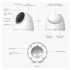 UBIQUITI UniFi UVC-G5-Turret-Ultra UniFi k&uuml;lt&eacute;ri/belt&eacute;ri 4MP 2K feh&eacute;r IP kamera H&aacute;ztart&aacute;s / Otthon / K&uuml;lt&eacute;r - Biztons&aacute;gtechnika - Biztons&aacute;gi kamera - 508347