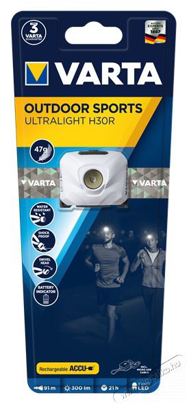 Varta 18631101401 Outdoor Sports Ultralight H30R/feh&eacute;r/fejl&aacute;mpa H&aacute;ztart&aacute;s / Otthon / K&uuml;lt&eacute;r - Vil&aacute;g&iacute;t&aacute;s / elektromoss&aacute;g - Fejl&aacute;mpa - 427040