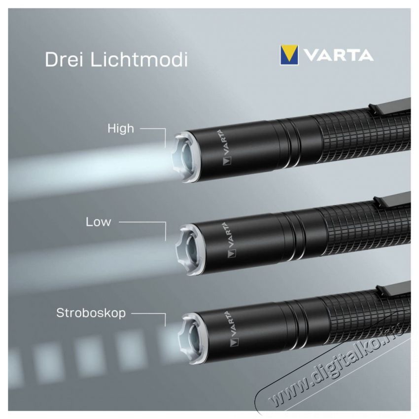 Varta ALUMINIUM LIGHT F10 PRO eleml&aacute;mpa H&aacute;ztart&aacute;s / Otthon / K&uuml;lt&eacute;r - Vil&aacute;g&iacute;t&aacute;s / elektromoss&aacute;g - Zsebl&aacute;mpa / eleml&aacute;mpa - 508254