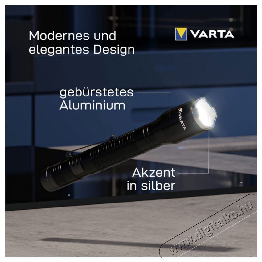 Varta ALUMINIUM LIGHT F10 PRO eleml&aacute;mpa H&aacute;ztart&aacute;s / Otthon / K&uuml;lt&eacute;r - Vil&aacute;g&iacute;t&aacute;s / elektromoss&aacute;g - Zsebl&aacute;mpa / eleml&aacute;mpa - 508254